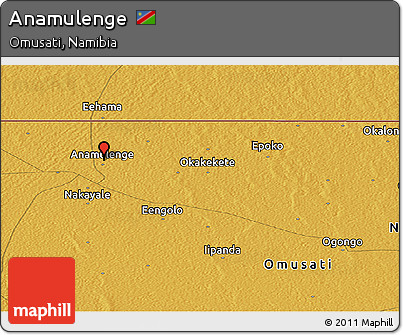 Physical Panoramic Map of Anamulenge