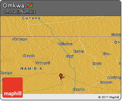 Physical Panoramic Map of Omkwa