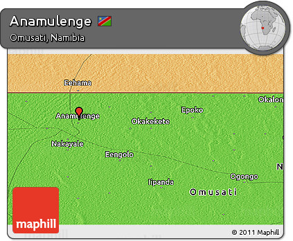Political Panoramic Map of Anamulenge