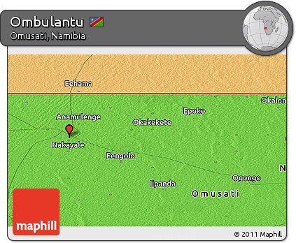Political Panoramic Map of Ombulantu