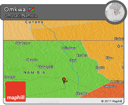 Political Panoramic Map of Omkwa