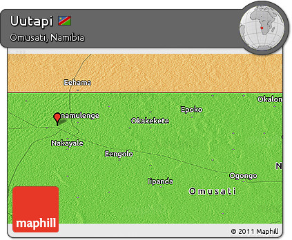 Political Panoramic Map of Uutapi
