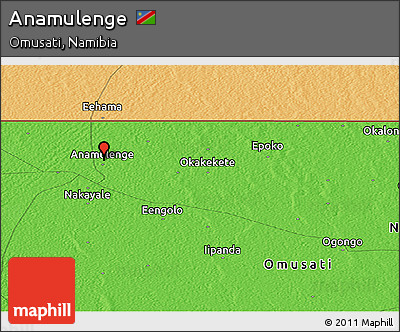 Political Panoramic Map of Anamulenge