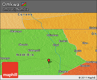 Political Panoramic Map of Omkwa