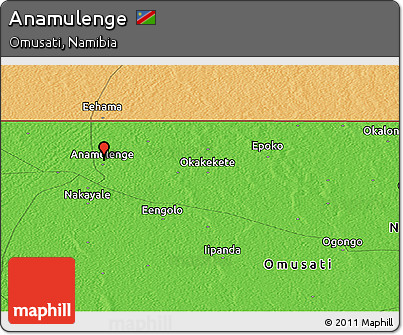 Political Panoramic Map of Anamulenge