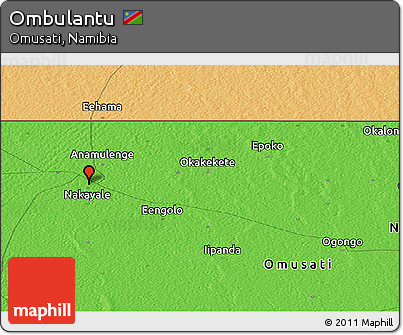 Political Panoramic Map of Ombulantu