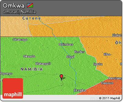 Political Panoramic Map of Omkwa