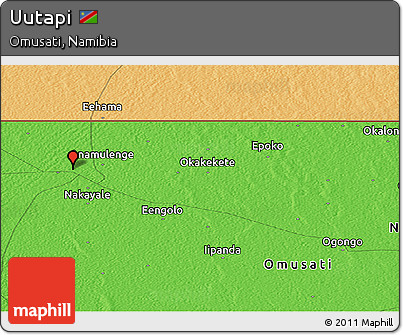 Political Panoramic Map of Uutapi
