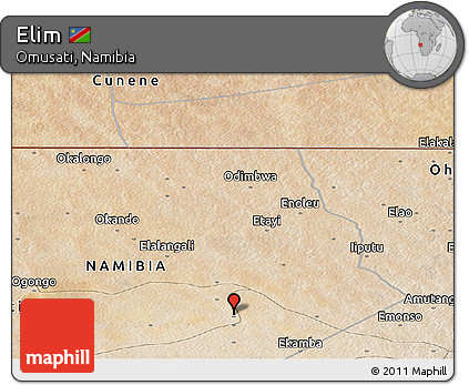 Satellite Panoramic Map of Elim