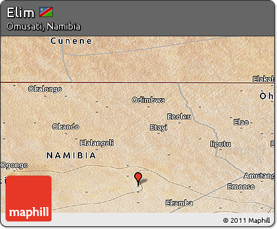 Satellite Panoramic Map of Elim