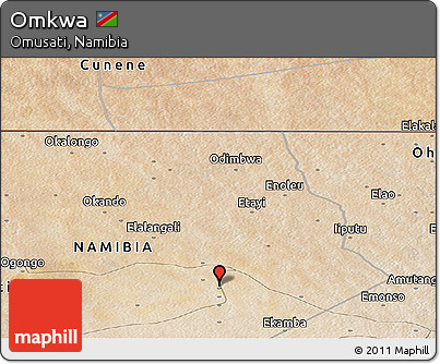 Satellite Panoramic Map of Omkwa