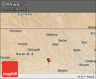 Satellite Panoramic Map of Omkwa