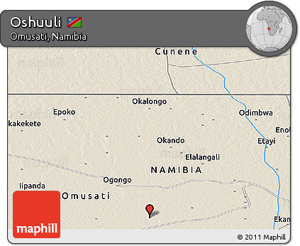 Shaded Relief Panoramic Map of Oshuuli