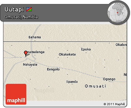 Shaded Relief Panoramic Map of Uutapi