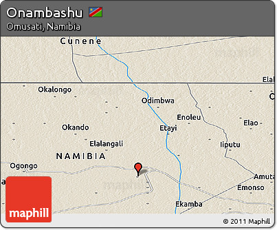 Shaded Relief Panoramic Map of Onambashu
