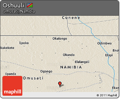 Shaded Relief Panoramic Map of Oshuuli