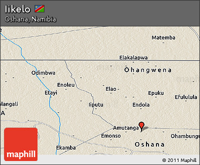 Shaded Relief Panoramic Map of Iikelo