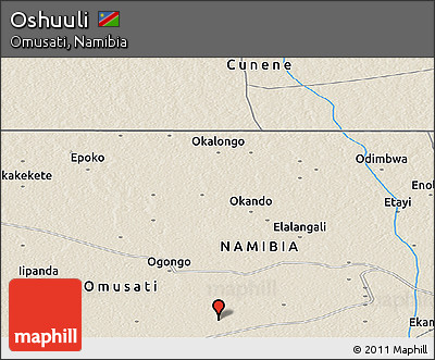 Shaded Relief Panoramic Map of Oshuuli