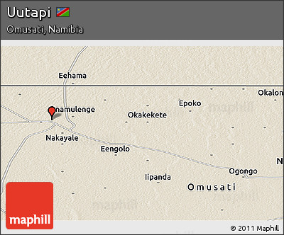 Shaded Relief Panoramic Map of Uutapi