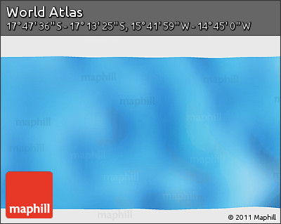 Physical 3D Map of the Area around 17° 30' 31" S, 15° 13' 29" W