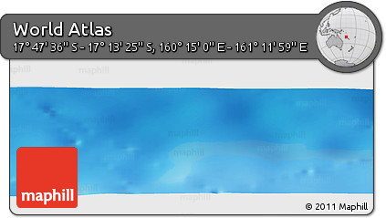Physical Panoramic Map of the Area around 17° 30' 31" S, 160° 43' 29" E