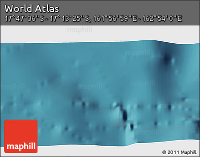 Satellite 3D Map of the Area around 17° 30' 31" S, 162° 25' 30" E