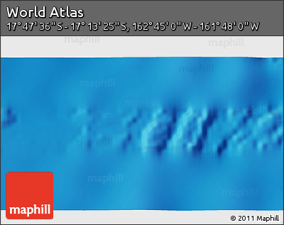 Physical 3D Map of the Area around 17° 30' 31" S, 162° 16' 30" W