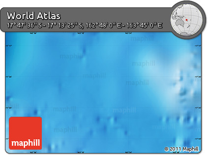 Physical Map of the Area around 17° 30' 31" S, 163° 16' 30" E