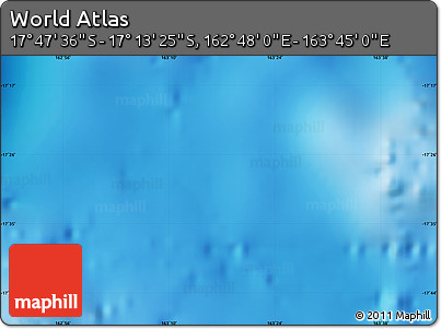 Physical Map of the Area around 17° 30' 31" S, 163° 16' 30" E