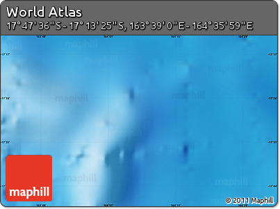 Physical Map of the Area around 17° 30' 31" S, 164° 7' 30" E