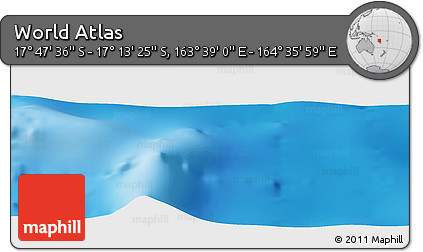 Physical Panoramic Map of the Area around 17° 30' 31" S, 164° 7' 30" E