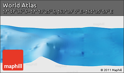 Physical Panoramic Map of the Area around 17° 30' 31" S, 164° 7' 30" E