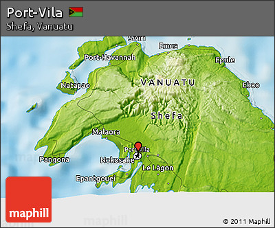 Physical 3D Map of Port-Vila
