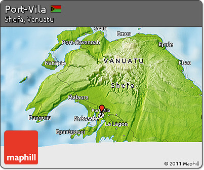 Physical 3D Map of Port-Vila