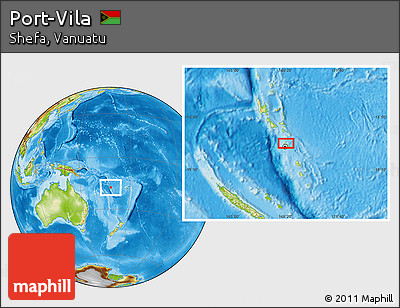 Physical Location Map of Port-Vila