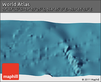 Satellite 3D Map of the Area around 17° 30' 31" S, 169° 13' 29" E