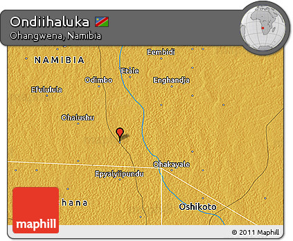 Physical 3D Map of Ondiihaluka