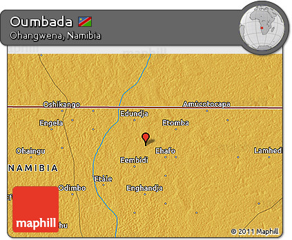 Physical 3D Map of Oumbada