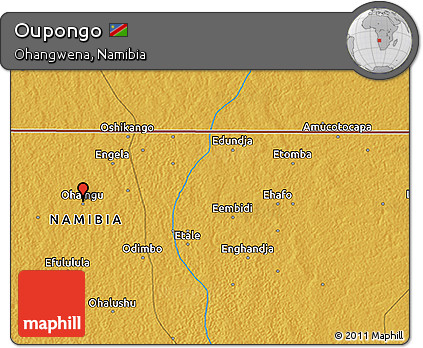 Physical 3D Map of Oupongo