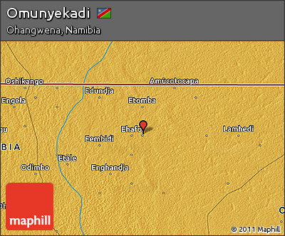 Physical 3D Map of Omunyekadi