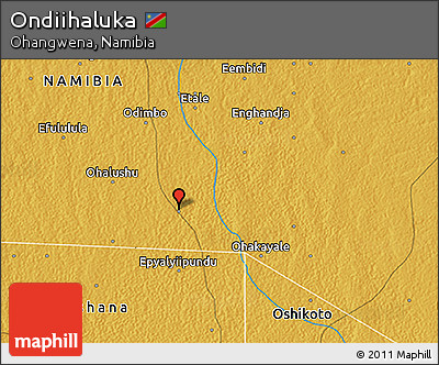 Physical 3D Map of Ondiihaluka
