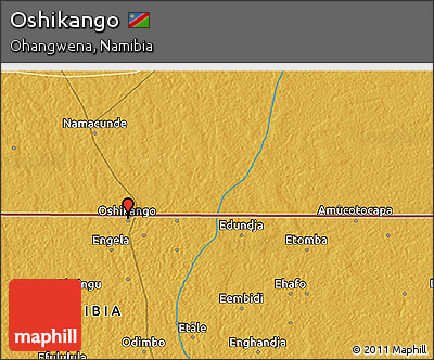 Physical 3D Map of Oshikango
