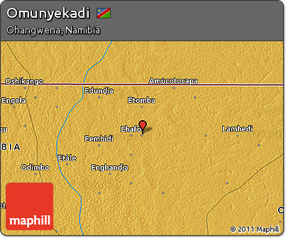 Physical 3D Map of Omunyekadi