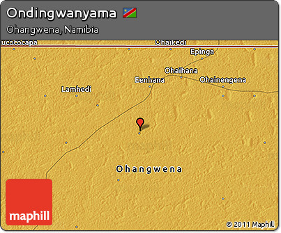 Physical 3D Map of Ondingwanyama