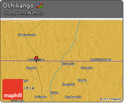 Physical 3D Map of Oshikango