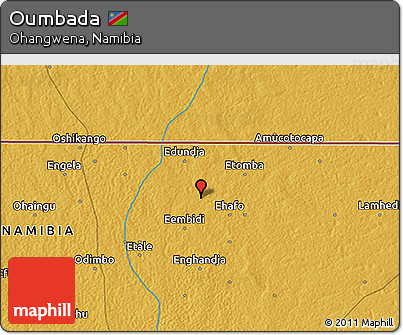Physical 3D Map of Oumbada