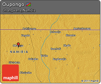 Physical 3D Map of Oupongo