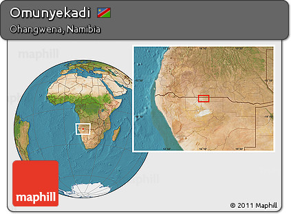 Satellite Location Map of Omunyekadi