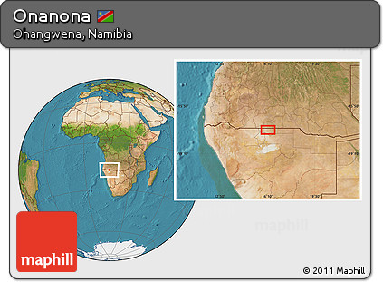 Satellite Location Map of Onanona