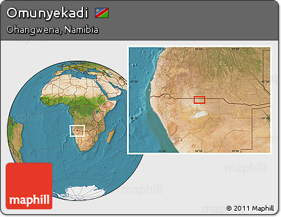 Satellite Location Map of Omunyekadi
